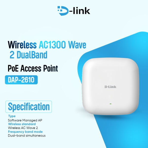 DAP-2610 — AC1300 Dual-Band PoE Access Point.