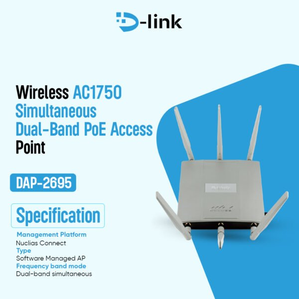 DAP-2695 — AC1750 PoE Access Point, with multiple antennas